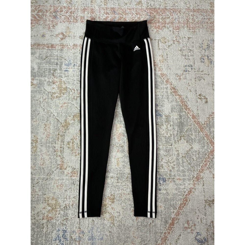 adidas Womens Train Essentials 3-Stripes Black Leggings Size Small